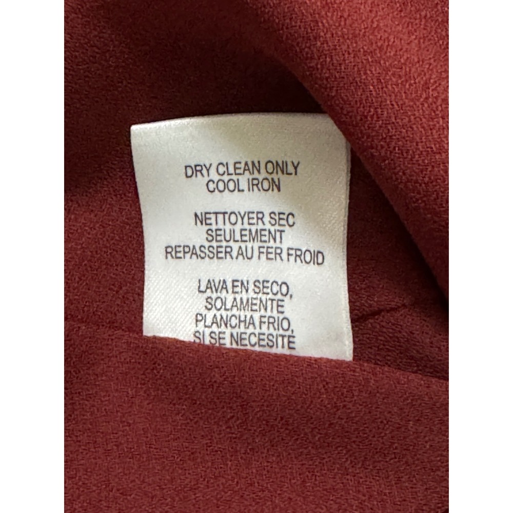 W By Worth Shimmer Cami Tank Top Button Front Sleeveless Copper Maroon Size 4 - Picture 5 of 5